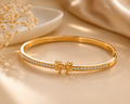 Zarmehr Premium Gold Bow Crystal Bangle for Women | Luxury Elegant Bracelet