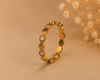 Golden Hex Crystal Ring(size 7,8)