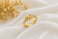 Elegant Ribbon Bow Gold Ring For Women(size6,7,8)